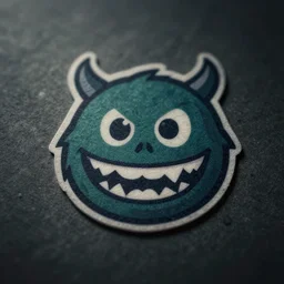 logo of a monster with a very toothy smile, 8 k, shallow depth of field, greg rutkowski, moody lighting, ultra high detail, concept art,