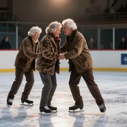 old people on ice, concept for tv show