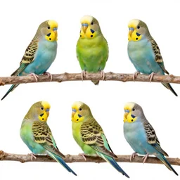 the seven deadly sins represented by budgies