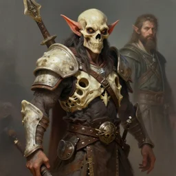 a detailed painting of a goblin shaman dressed with a bone armor, by justin gerard and jesper ejsing, digital art, realistic painting, dnd, character design, trending on artstation