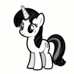Twilight Sparkle, vector art, svg, monochrome