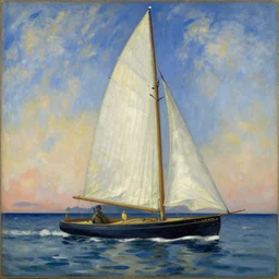 a newly discovered van Rysselberghe painting of a sailboat