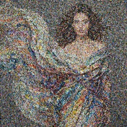 photo of a gorgeous young woman in the style of Guy Denning, draped in flowing fabric, colorful impasto brush strokes, realistic, sharp focus, 8k high definition, insanely detailed, intricate, elegant, art by Donato Giancola and Jeremy Mann