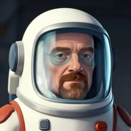 the face of walter white peeking through the visor of an among us spaceman 4 k
