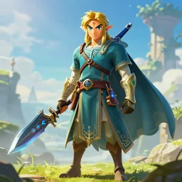 god as link of zelda, computergame,, fantasy, detailed, high quality, artstation contest winner