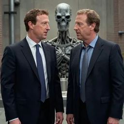 mark zuckerberg and jack nicholson play termiantor, scene where their endoskelet gets exposet