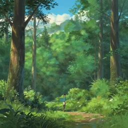 forest lanscape panorama by pixar by makoto shinkai dnd