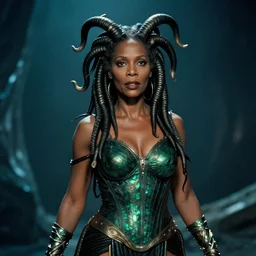 photo cinestill of whoopi goldberg as medusa in a scifi movie
