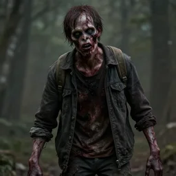 A photorealistic infected zombie, detailed, textured, The Walking Dead, Z Nation, Resident Evil