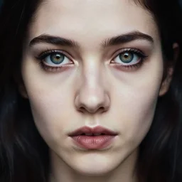 photograph of a young woman from kingston, 9 0 s goth, dof, sharp focus, highly detailed face, symmetric face, realistic iris, cinestill 8 0 0 t, photography by paolo roversi