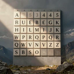 list board of alphabet