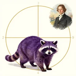 purple stelar raccoon by andreas rocha and john howe, and Martin Johnson Heade, featured on artstation, featured on behance, golden ratio, f32, well composed, cohesive