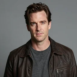 A photograph of Sam Lake as Max Payne, Portrait shot