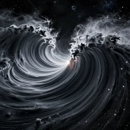 cosmic wave splits the voids of space and time by ben wanat and rafael grassetti insane details, photography, unreal engine ;