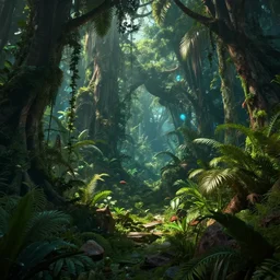 exoplanet jungle gameplay. sharpened. e 3 trailer footage. render. raytracing. global illumination. featured on artstation, behance, twitter, youtube, reddit. masterpiece. fantastic lighting. incredible scene. unbelievable art. overwhelming talent. digital art by james gurney. rule of thirds.