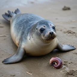 a seal - worm - hybrid, animal photography