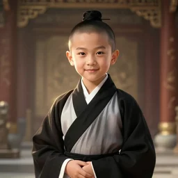 portrait painting of a 3 5 - year - old chinese man, taoist priest, dressed in black and white taoist robe, like andy lau, immortal bone, affable ， wenjun lin, unreal engine 5 highly rendered, global illumination, radiant light, detailed and intricate environment