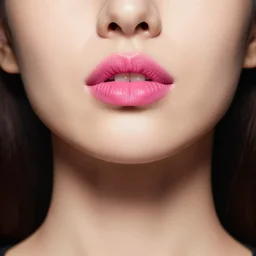 chica with pink lips, by greg rutkowski