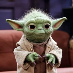 a film still of yoda in sitcom friends