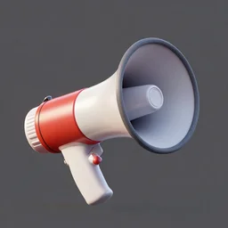megaphone illustration, product promotion, octane render, beautiful render, in the style of artgerm