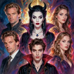 portrait of a vampire queen ; by james jean, charlie bowater, tom bagshaw, nikolay makovsky, melanie delon : : enchanting, colorful, ethereal, portrait, character design, illustration, hyperrealism, photorealism, digital art, concept art, fantasy, weta, wlop