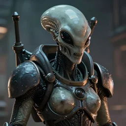 Alien queen in a power loader, alien movie screenshot, closeup character portrait art by Donato Giancola, Craig Mullins, digital art, trending on artstation