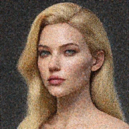 portrait, beautiful, woman, blond hair, made with zbrush
