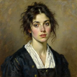 a stunning masterful portrait of a confident spanish woman with messy hair and deep thinking eyes and traditional spanish clothes by andrew wyeth, john singer sargent, and norman rockwell, natural light, oil painting, ethereal, wong kar wai, strong brushwork