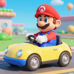 steve buscemi driving a little tikes cozy coupe, movie still, from the new mario kart game, 8 k, realistic