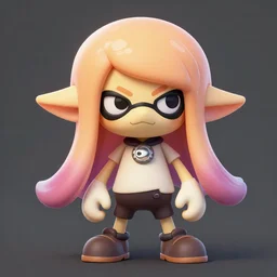 a realistic portrait of splatoon inkling