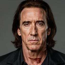 nic cage as dio brando, buff, painted portrait, highly detailed,