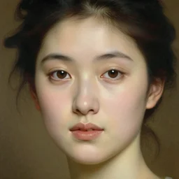 finished portrait of a beautiful!!!!!! womans face, by william bouguereau, waterhouse, craig mullins, ruan jia, gustave klimt, masterpiece, golden hour, rim light, forest!! colorful leaves, bold color, yellow, gold leaf, shining, highlight, blue sky, chiaroscuro, varnished