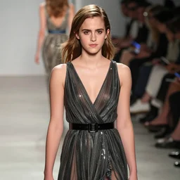 emma watson on catwalk as runway model