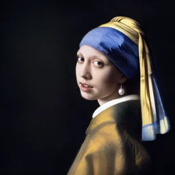 Dwayne Johnson with a pearl earring by Johannes Vermeer