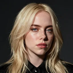 portrait of billie eilish by anton semenov