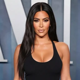 kim kardashian with enhanced body features