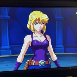 Buffy Summers (BTVS) in Darkstalkers 3, arcade screen capture