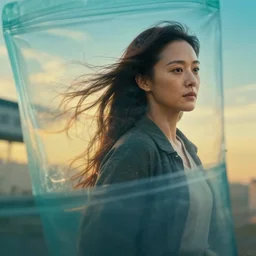 unbelievably beautiful, perfect, dynamic, epic, cinematic 8 k hd movie shot of semi - close - up eco packaging materials for advertisement. by a chinese movie director. motion, vfx, inspirational arthouse, wlop, great composition, artstation, gradient colors