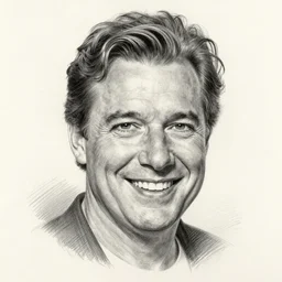 a hyperrealistic portrait pencil sketch from a picture, of Gary Busey, smiling teeth, dressed as Batman by Peter Mohrbacher, technical drawing, blueprint diagram, trending on artstation
