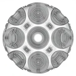 gradient pattern of escher style 3 6 0 panorama with hieronymus bosch style bubble