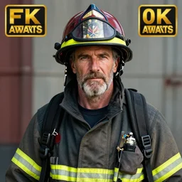 a portrait of a grizzled firefighter by steve mccurry, detailed photography, award winning, 8 k, sharp details