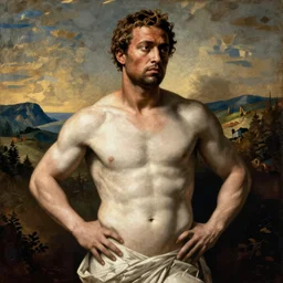 renaissence painting of kanye west by michelangelo