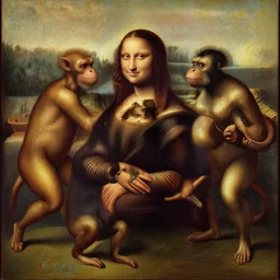 apes strong together by leonardo davinci
