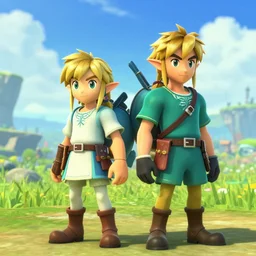 Link and Navi in Ocarina of Time. HD. Octane render