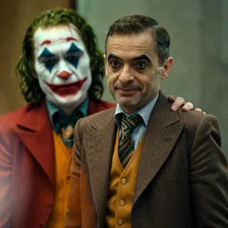 film still of Mr Bean as joker in the new Joker movie