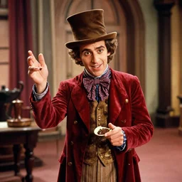 film still of Takeshi 69 as Willy Wonka in Willy Wonka and the Chocolate Factory 1971