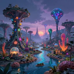 psychedelic alien landscape