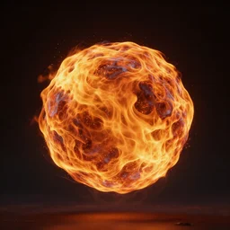 professionnal macro photography of a hyper realistic and highly detailed burning fireball, floating in the air. spell, no grain, no blur, magic, fantasy art, uhd, hq, octane render, greg rutkowski, artstation, studio shot.
