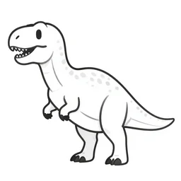 trex dinosaur, symmetrical, accurate, simple clean lines, coloring book, graphic art, line art, vector art