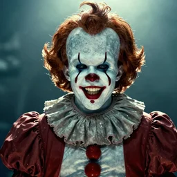 jack nicholson as pennywise, cinematic lighting